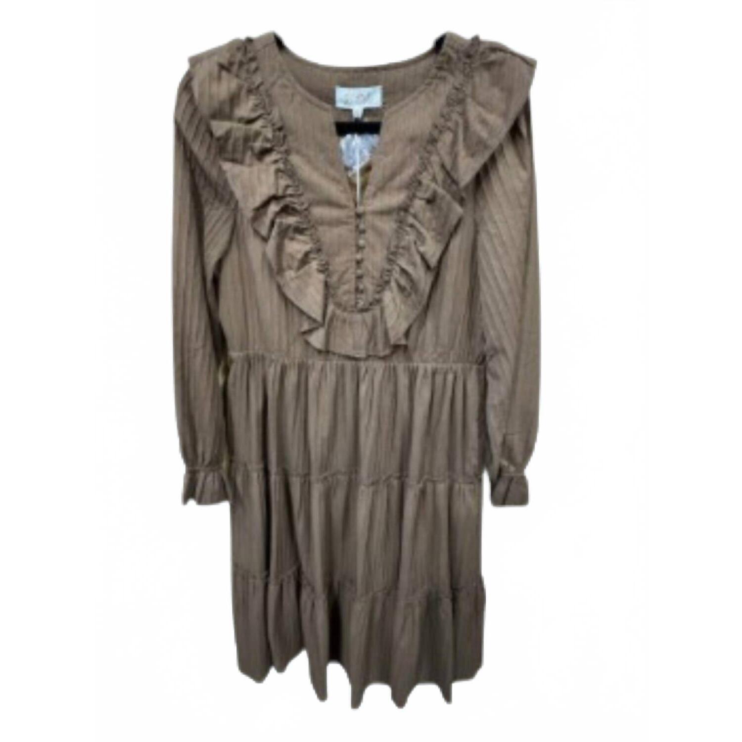 New Listicle Women's Ruffle Tier Dress In Brown